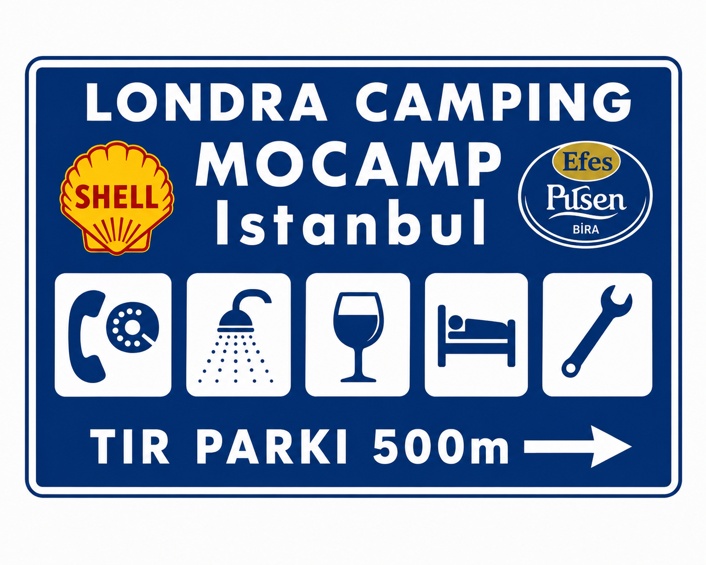 Sticker - Londra Camping 8cm